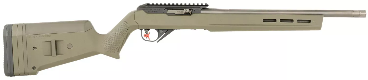 True Precision Inc TP1022GRNBLSSA TP/22 22 LR 16″ Match Grade Barrel, Picatinny Rail Aluminum Receiver, M-LOK Forend, Magpul Hunter X-22 Polymer Stock