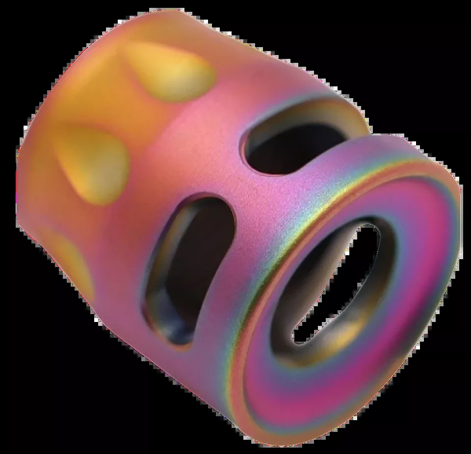 True Precision Inc TPSMICROS Micro Compensator S-Type 416R Stainless Steel 1/2"x28 Threads for 9mm/380 ACP