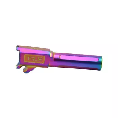 True Precision TPRCSN Barrel | 3.1″ | 9MM | Spectrum (Rainbow PVD) | Fits Sig P365 | TP-P365B-XS