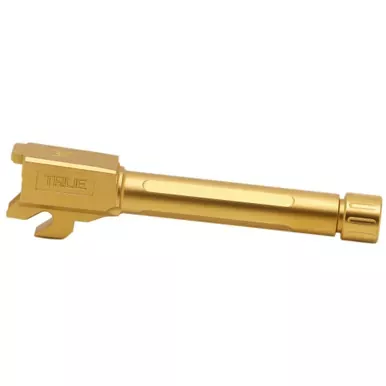 True Precision TPRCSN Barrel | 9MM | Threaded 1/2×28 | Fits Sig P320 X-Compact | Titanium Nitride Finish | Gold | TP-P32XCB-XTG