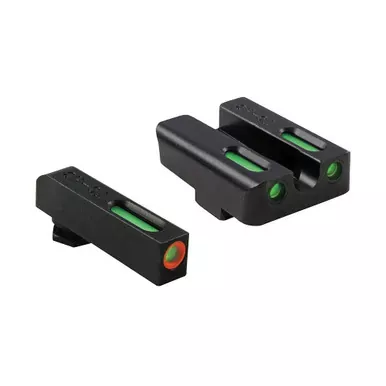 TRUGLO Brite-Site TFX Pro | Sight | Fits Glock 17,17L,19,22,23,24,26,27,33,34,35,38,39 | Tritium/Fiber-Optic | Day/Night Sight | 24/7 Brightness | Orange Ring on Front Sight | TG-TG13GL1PC