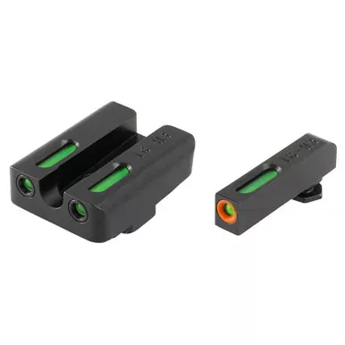 TRUGLO Brite-Site | TFX Pro | Sight | Fits Glock 20,21,29,30,31,32 | Tritium/Fiber-Optic | Day/Night Sight | 24/7 Brightness | Orange Ring on Front Sight | TG-TG13GL2PC