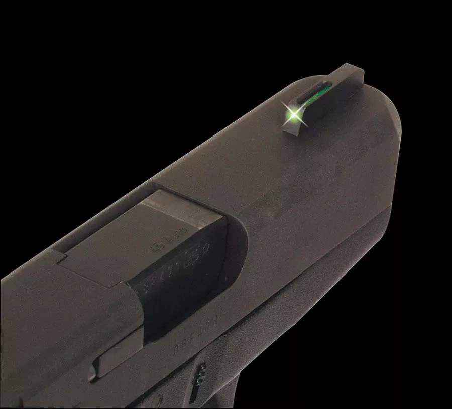 Truglo TFO Tritium/Fiber-Optic Day/Night Sights Fit Ruger (FRONT ONLY) SR9 / SR9C SR40 / SR40C SR45 – Green