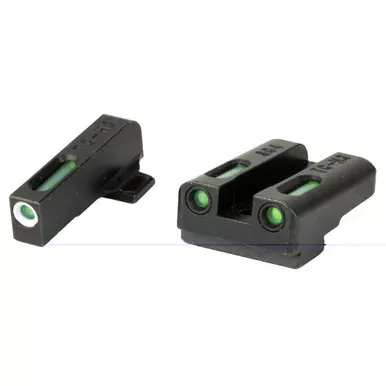 TRUGLO TFX Brite Site | Day/Night Sight Set For Sig P365 | Front Sight Color Green W/ White Focus Lock Ring | Rear Sight Color Green | Glows In The Dark No Batteries Or Light Exposure Required | TG-TG13SG4A