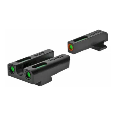 TRUGLO TFX Pro Brite Site Day/Night Sight Set For Sig P365 | Front Sight Color Green W/ Orange Focus Lock Ring | Rear Sight Green | Glows In The Dark No Batteries Or Light Exposure Required | TG-TG13SG4PC