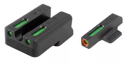 Truglo TFX Pro Tritium/Fiber-Optic Day/Night Sights Fit Novak LoMount cut .270 front / .450 rear – Orange Outline Front/Rear Green