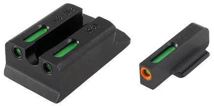 Truglo TFX Pro Tritium/Fiber-Optic Day/Night Sights Fit Ruger SR9|Ruger SR9C|Ruger SR40|Ruger SR40C|Ruger SR45 – Orange Outline Front/Rear Green