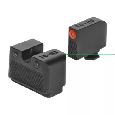 TRUGLO Tritium Pro Brite Site Day / Night Sight Set For Glock M.O.S. | Front Sight Color Green W/ Orange Focus Lock Ring | Rear Sight Green | Glows In The Dark No Batteries Or Light Exposure Required | TG-TG231G2MC