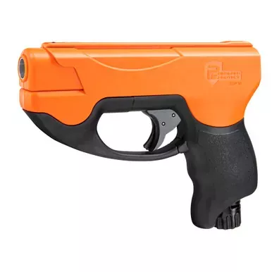 Umarex HDP50 Compact | CO2 Pepper Ball Pistol | 50 Caliber | 345 Feet Per Second | Black/Orange | 4Rd | 2292304
