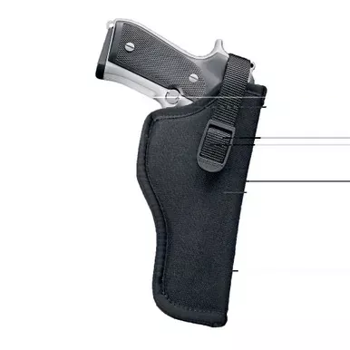 Uncle Mike’s Hip Holster | Size 9 | Fits Large Revolver With 7.5″ Barrel | Right Hand | Black | 81091