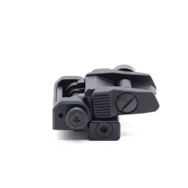 UTG Accu-Sync Flip-Up Rear Sight | Low Profile | AR15 | Dual Aiming Aperture | Picatinny Fit | Black | MNT-957