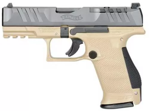 Walther Arms PDP Compact Pistol 9mm Luger 4" Barrel 10Rd Black Slide Tan Finish