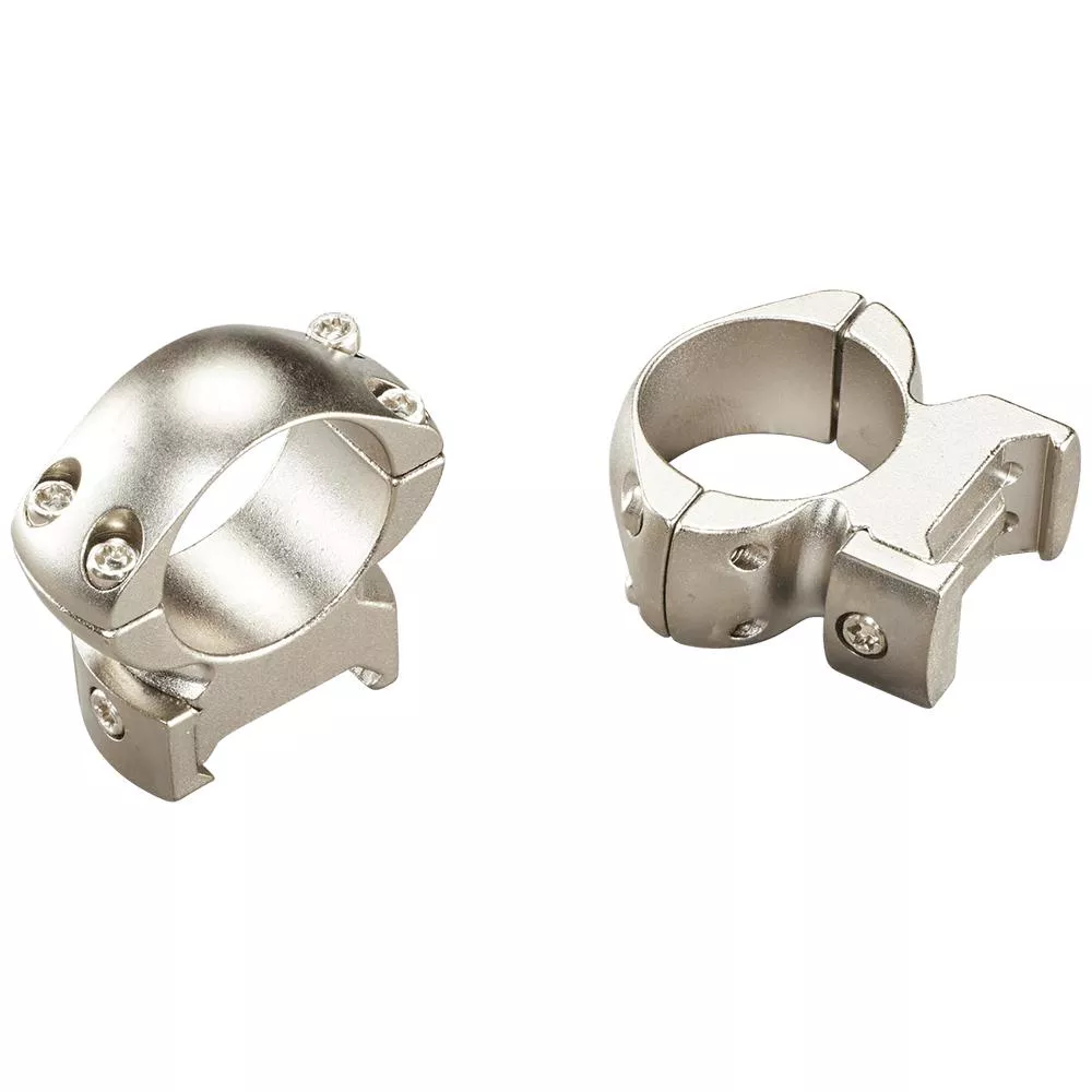 Weaver Grand Slam Steel Top Mount Scope Rings 1″ High Silver