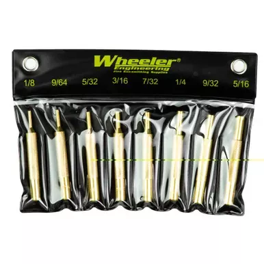 Wheeler Brass Punch Kit | 8 Piece | Includes Storage Pouch | Brass | 780194