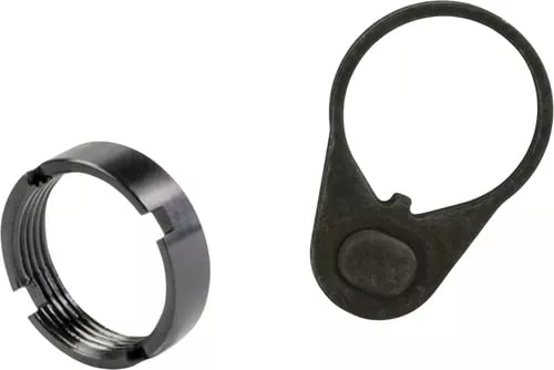 White Label Armory WLA-BUF-7006-01 Mil-Spec End Plate Kit Black Aluminum/Steel AR-15