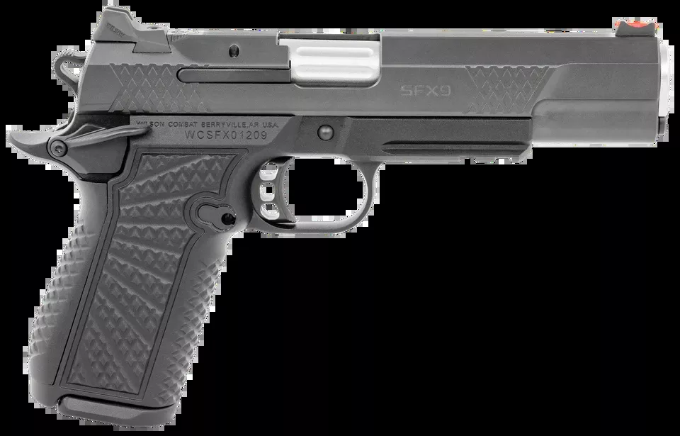 Wilson Combat SFX9 9mm Luger Pistol with 5" Barrel and Black DLC Finish