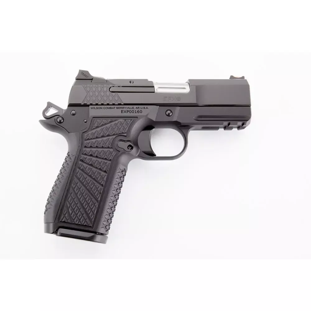 Wilson Combat SFX9 Double-Stack Handgun 15RD Sub-Compact 9mm Luger 15RD Magazines (2) 3.25″ Barrel Black Lightrail Frame