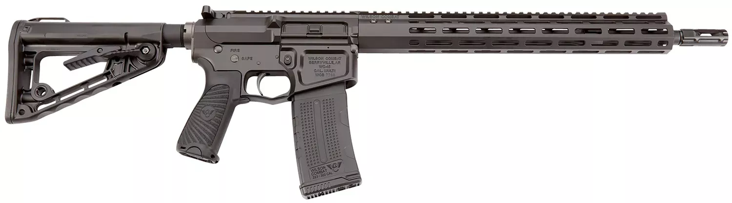 Wilson Combat TRRCRB556168F Recon Tactical 223 Rem/5.56 NATO 30+1 16″ Black Fluted Threaded Barrel, Black Armor-Tuff Aluminum Receiver, M-LOK Handguard, Black Synthetic Wilson/Rogers Super Stoc Stock