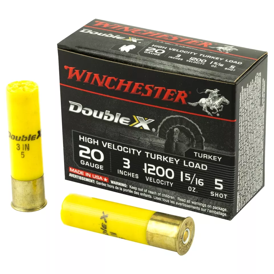 Winchester Double X High Velocity Turkey 20 Gauge 3" #5 Shot 10/100