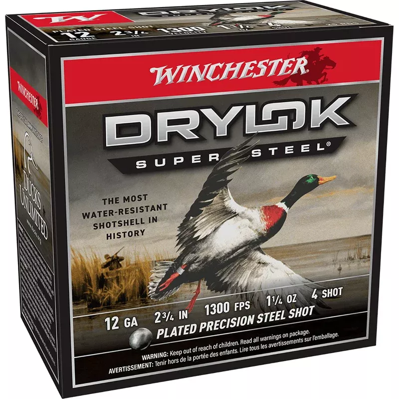 WINCHESTER – Drylok Super Steel Mag 12ga 2.75″ 1-1/4oz #4 Shot 25/Box Quantity Discount PriceAdd To Favorite