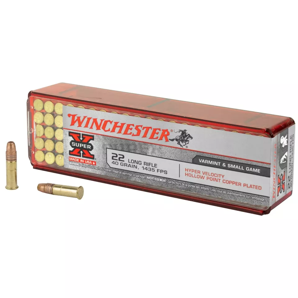 Winchester HV .22LR 40 Grain Hollow Point Ammunition - 100 Rounds/2000 Rounds