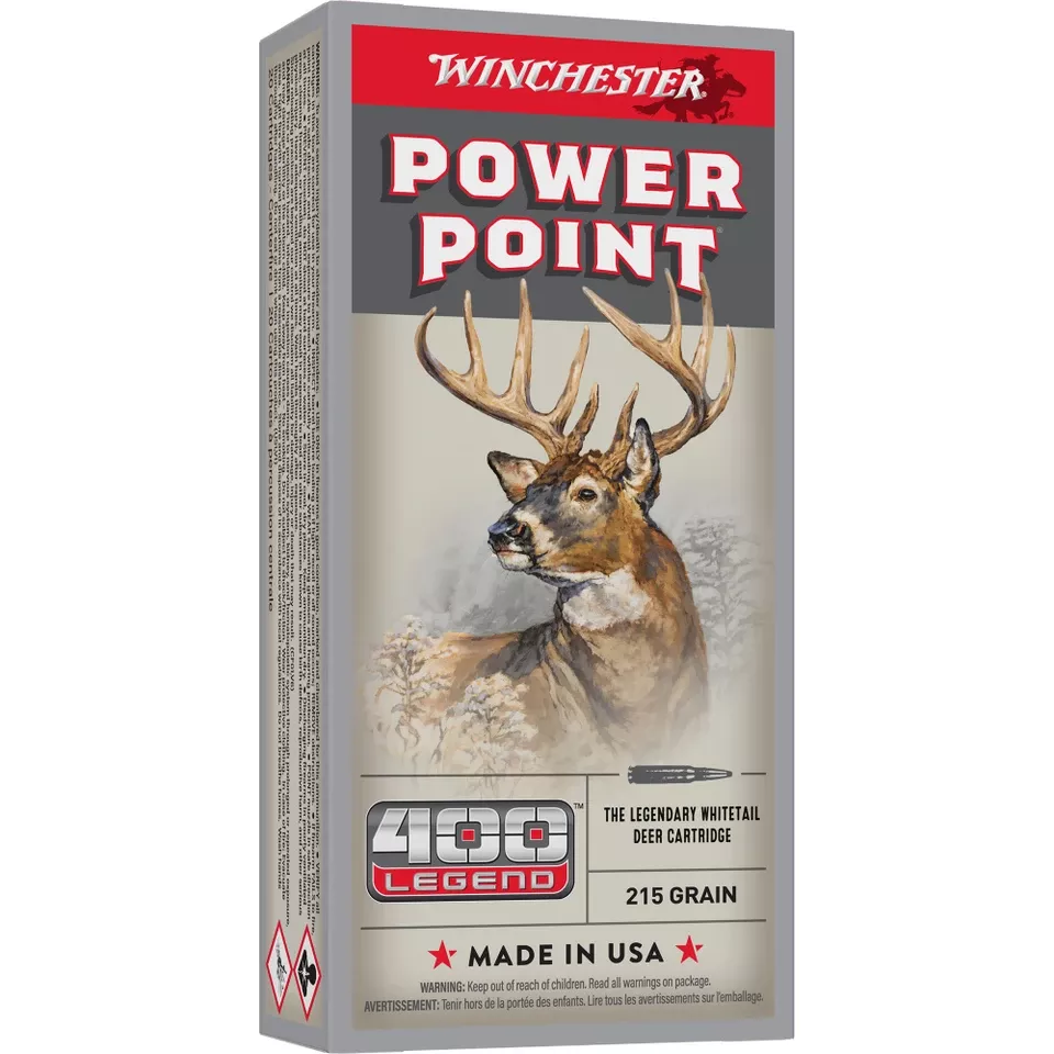 Winchester Power Point 400 Legend 215gr Ammunition - 20 Rounds/200 Rounds