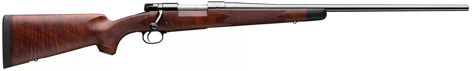 Winchester Repeating Arms 535203299 Model 70 Super Grade 6.8 Western Caliber with 3+1 Capacity, 24″ Barrel, High Polished Blued Metal Finish & Satin Fancy Walnut Stock Right Hand (Full Size)