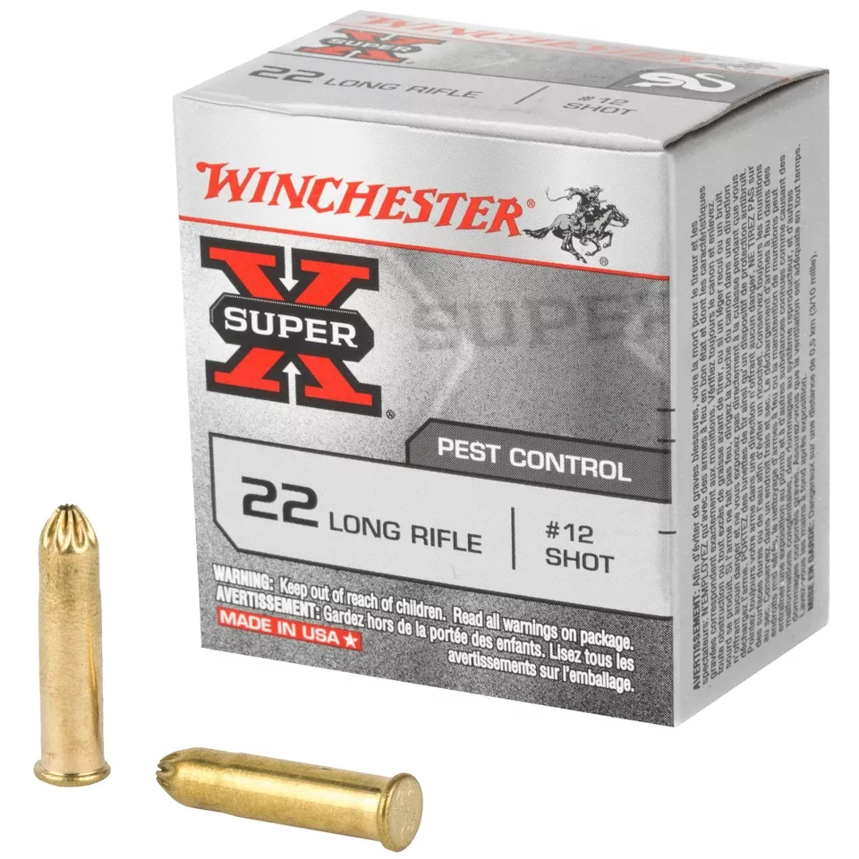 Winchester Super-X .22LR #12 Shot Rimfire Ammunition - 50 Rounds/5000 Rounds Case