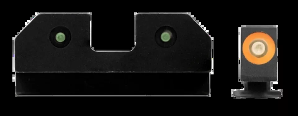 XS Sights GLR013P6N R3D Night Sights for Glock - Black with Green Tritium and Orange Outline