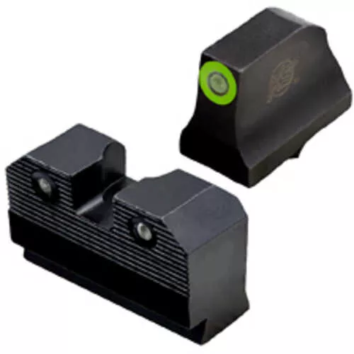 XS Sights R3D 2.0 | Suppressor Height Night Sight | For Glock 20/21/29/30/30S/37/41 | Green Front Outline | Green Front/Rear Tritium | GL-R205P-6G