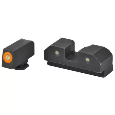 XS Sights R3D Night Sights | Orange Front Dot | Fits Glock 17/19/22/23/24/26/27/31/32/33/34/35/36/38 | Taurus G3c/GX4/New Production G3 | Walther PDP | Steel/Blued | GL-R012P-6N