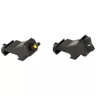 XS Sights XTI2 DXS Rifle Sights | Ember Standard Dot Orange | 45 Degree Offset for AR Rifles | Steel/Blued | AR-0008-1N