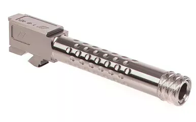 Zev Technologies Dimpled Barrel | For Glock 17 | Gen 1-5 | Unthreaded | Grey | Bbl-17-ds-gry