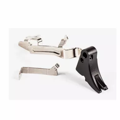 ZEV Technologies Fulcrum Adjustable Drop in Trigger Bar Kit| Fits Glock Large Frame | Black w/ Black Safety | FUL-ADJ-BAR-LG-B-B