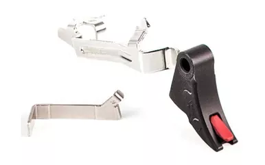 Zev Technologies PRO Curved Face Drop in Trigger Ultimate Kit | For Glock Gen 1-3 | 9mm | Black / Red | CFT-PRO-ULT-3G9-B-R